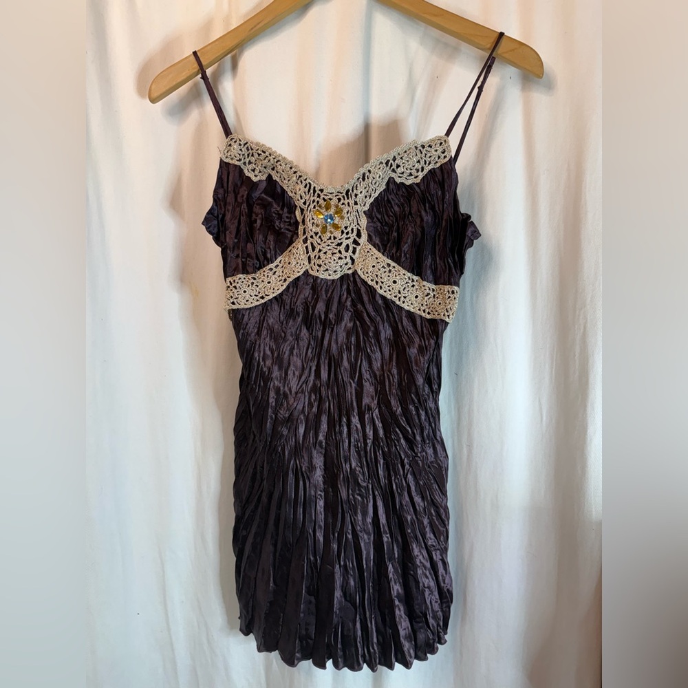 Purple Cami with Crochet Detail